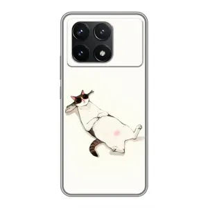 Чехол на тематику: Коты для Xiaomi POCO F6 Pro (Отдых)