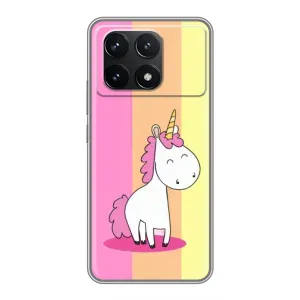 Чехол Unicorn на Xiaomi POCO F6 Pro (Радужный Единорог)