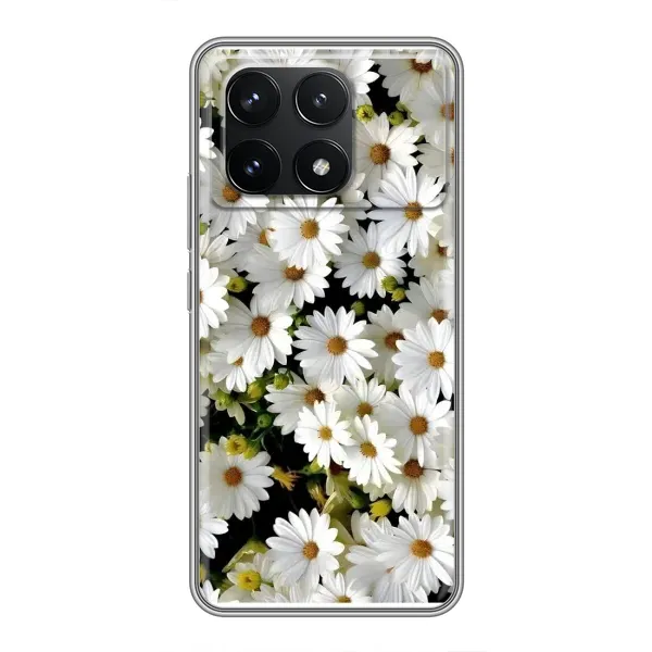 Чехол с рисунком «Рамка в ромашках» для Xiaomi POCO F6 Pro Чехол с рисунком «Рамка в ромашках» для Xiaomi POCO F6 Pro
