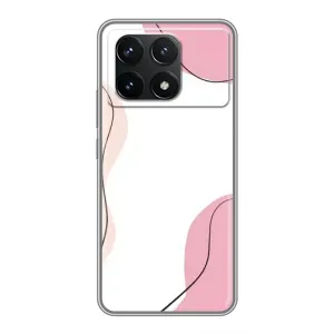 Чехол цветочный дизайн для Xiaomi POCO F6 Pro (Розовый фон)