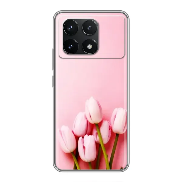 Чехол с рисунком «Розовые тюльпаны» для Xiaomi POCO F6 Pro Чехол с рисунком «Розовые тюльпаны» для Xiaomi POCO F6 Pro