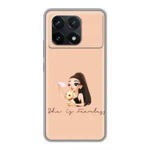Силіконовый Чохол на Xiaomi POCO F6 Pro з картинкой Модных девушек (З собакою)