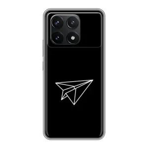 Чохол з картинками на чорному фоні для Xiaomi POCO F6 Pro (Літак)