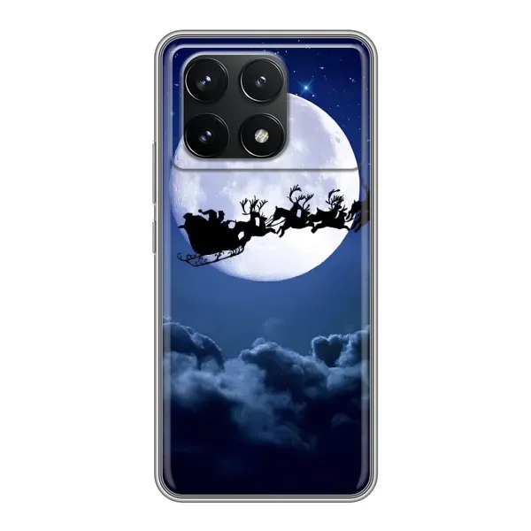 Чехол с рисунком «Санта - луна» для Xiaomi POCO F6 Pro Чехол с рисунком «Санта - луна» для Xiaomi POCO F6 Pro