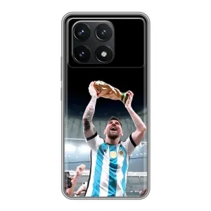 Чехлы Лео Месси Аргентина для Xiaomi POCO F6 Pro (Счастливый Месси)