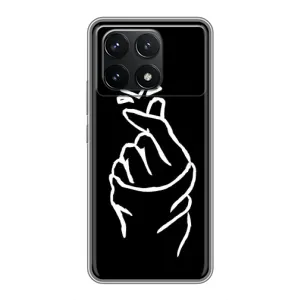 Чохол (Знак сердечка) для Xiaomi POCO F6 Pro (Сердечко на чорному)