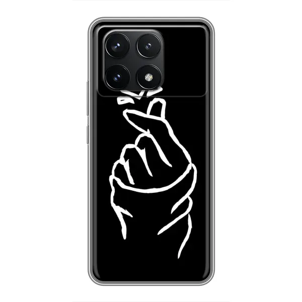 Чехол с рисунком «Сердце на черном» для Xiaomi POCO F6 Pro Чехол с рисунком «Сердце на черном» для Xiaomi POCO F6 Pro