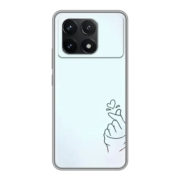 Чехол с рисунком «Сердце на голубом» для Xiaomi POCO F6 Pro Чехол с рисунком «Сердце на голубом» для Xiaomi POCO F6 Pro