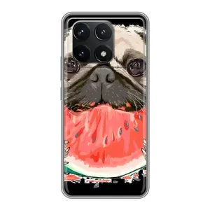 Чехол (ТПУ) Милые собачки для Xiaomi POCO F6 Pro (Смешной Мопс)