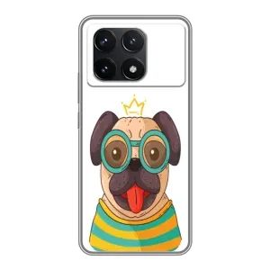 Бампер для Xiaomi POCO F6 Pro с картинкой "Песики" (Собака Король)