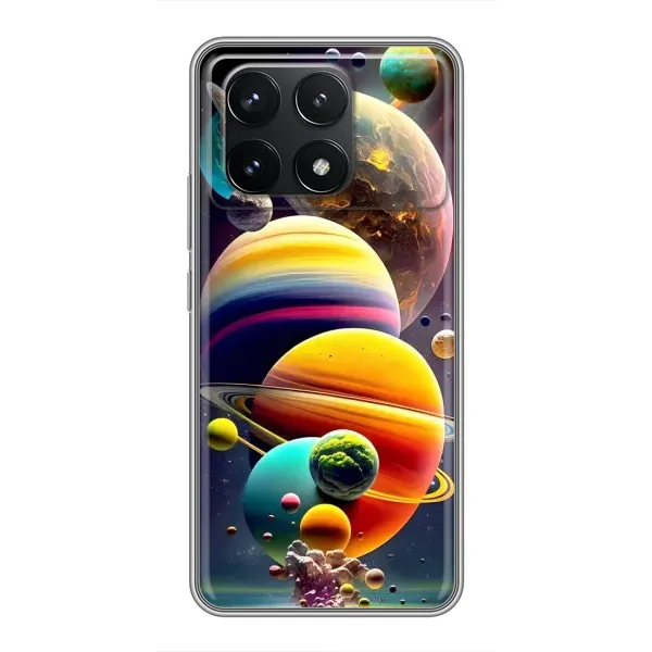 Чехол с рисунком «Солнечна система» для Xiaomi POCO F6 Pro Чехол с рисунком «Солнечна система» для Xiaomi POCO F6 Pro