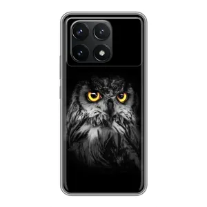 Чехлы с принтом СОВЫ для Xiaomi POCO F6 Pro (Сова на чёрном)