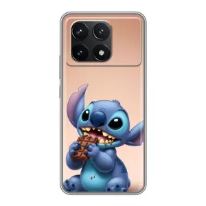 Чохол з малюнком Стіч для Xiaomi POCO F6 Pro (Стіч з шоколадом)