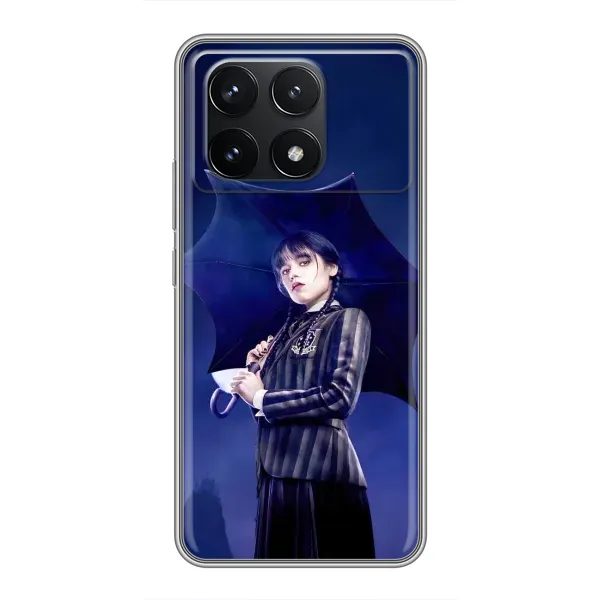 Чехол с рисунком «Уэнсдей с зонтом» для Xiaomi POCO F6 Pro Чехол с рисунком «Уэнсдей с зонтом» для Xiaomi POCO F6 Pro