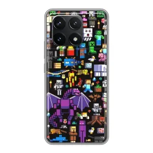 Чохол майнкрафт для Xiaomi POCO F6 Pro (Усі персонажі)
