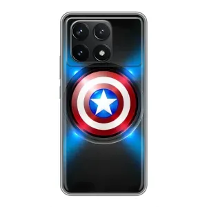 Чохол с Щітом Капітана Америки на Xiaomi POCO F6 Pro (Яскраий Щит Капітана)