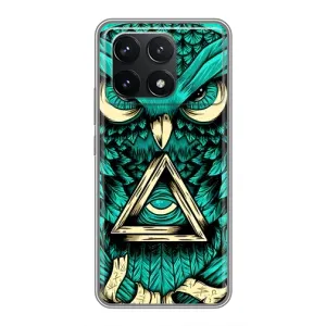 Чехлы с принтом СОВЫ для Xiaomi POCO F6 Pro (Зеленая сова)