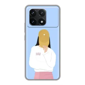 Силіконовый Чохол на Xiaomi POCO F6 Pro з картинкой Модных девушек (Жовта кепка)