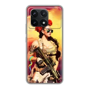 ЗСУ Чохли (TPU) для Xiaomi POCO F6 Pro (Жінка солдат)