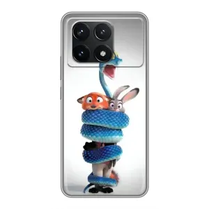 Силіконовий чохол з принтом Зоотрополіс для Xiaomi POCO F6 Pro (Змія Зоо)