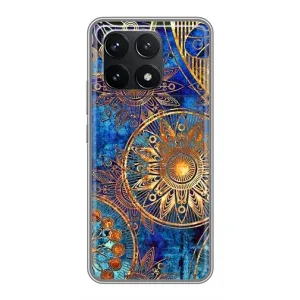 Чохли з сенсом на Xiaomi POCO F6 Pro (Золоті узори)