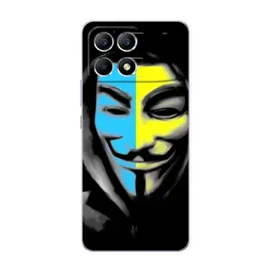 Чехол с Украинской символикой на Поко Ф6 (Анонимус патриот)