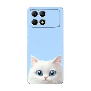 Чехол на тематику: Коты для Xiaomi POCO F6 (Белый кот)