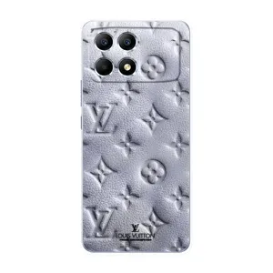 Текстурний Чохол Louis Vuitton для Поко Ф6 (Білий ЛВ)