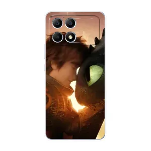 Чехол дракон Беззубик для Xiaomi POCO F6 (Беззубик и Иккинг)