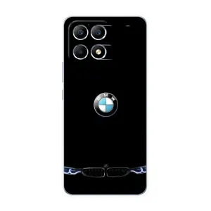 Силіконовий бампер з картинкою машини на Xiaomi POCO F6 (Чорний BMW)
