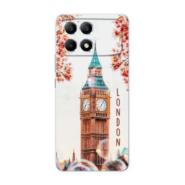 Чехол с рисунком «Часы Лондон» для Xiaomi POCO F6