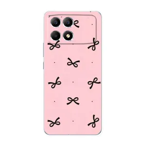 Чохол банти для Xiaomi POCO F6 (Чорні бантики)