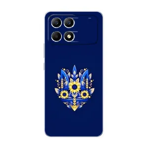Чехол Укр Символика для Xiaomi POCO F6 (Цветущий Герб)
