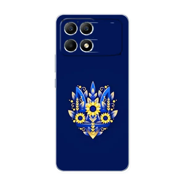 Чехол с рисунком «Цветущий Герб» для Xiaomi POCO F6