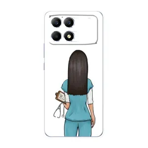 Силиконовый бампер (Работники) на Xiaomi POCO F6 (Доктор)
