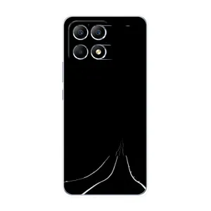 Чехол с картинками на черном фоне для Xiaomi POCO F6 (Дорога)