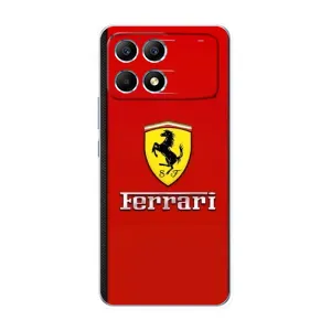 Силіконовий бампер з картинкою машини на Xiaomi POCO F6 (Ferrari Logo)