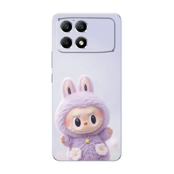 Чехол с рисунком «Фиолетовый Лабубу» для Xiaomi POCO F6 Чехол с рисунком «Фиолетовый Лабубу» для Xiaomi POCO F6