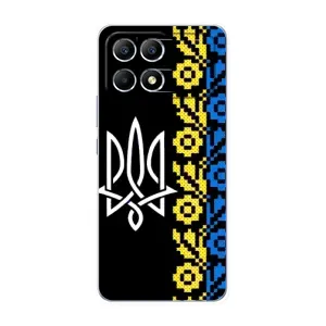 Силиконовый Чехол на Xiaomi POCO F6 (Герб и вышыванка)