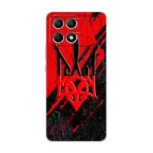 Чохли УПА (Червоно-Чорний) на Xiaomi POCO F6 (Герб в кольорах УПА)