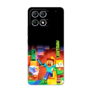 Чохли для Xiaomi POCO F6 (Персонажі МайнКрафт) (Герой Майнкрафт)