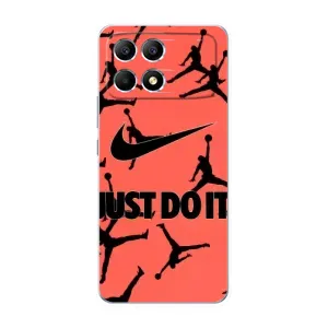 Силиконовый Чехол Nike Air Jordan на Поко Ф6