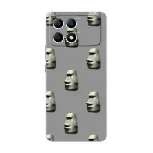 Бампер з принтом Меми для Xiaomi POCO F6 (Кам'яна особа)