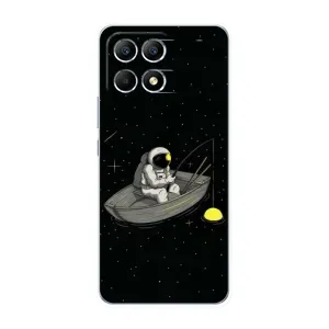 Силіконовый Чохол з принтом "Космонавти" на Xiaomi POCO F6 (Космонавт на рибалці)