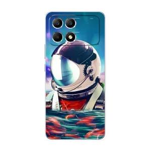 Силіконовый Чохол з принтом "Космонавти" на Xiaomi POCO F6 (Космонавт у воді)