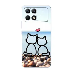 Силиконовые Чехлы Любимому человеку для Xiaomi POCO F6 (Котейки)