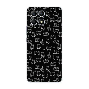 Чехол на тематику: Коты для Xiaomi POCO F6 (Котики на черном)