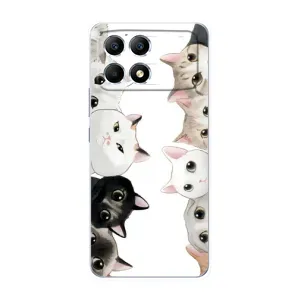 Силиконовый чехол с котиком для Xiaomi POCO F6 (Коты)
