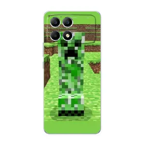 Чохли для Xiaomi POCO F6 (Персонажі МайнКрафт) (Кріпер 2)
