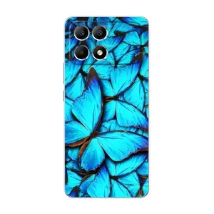 Силиконовый бампер с картинкой животных для Xiaomi POCO F6 (Крылья бабочек)